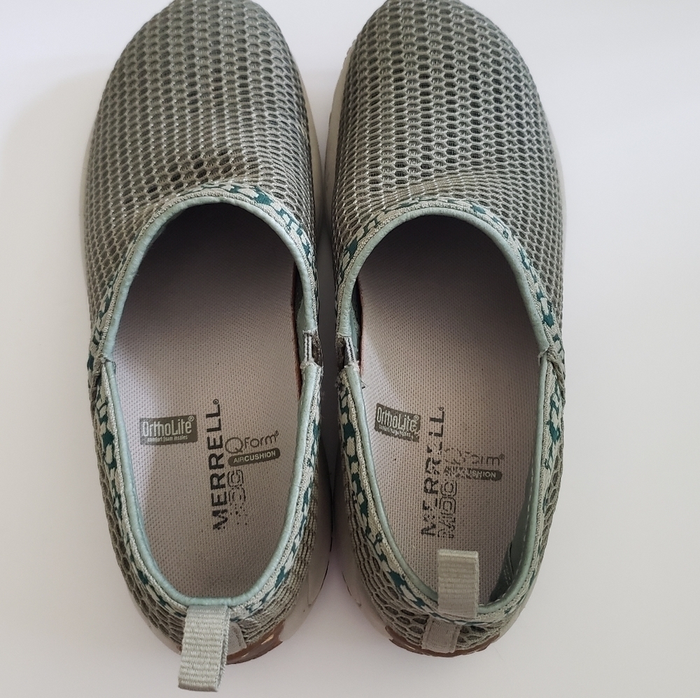 Merrell Encore Breeze Clog Style Sneakers Sz 6 Green White Sage Hiking Walking - Picture 5 of 11